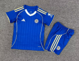 2025-26 Kids Leicester City home blue soccer Jersey