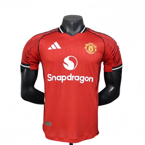 2025-26 Mens Manchester United new home red Player version Soccer Jersey