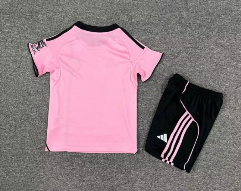2025-26 Kids  Leicester City Third away pink soccer Jersey