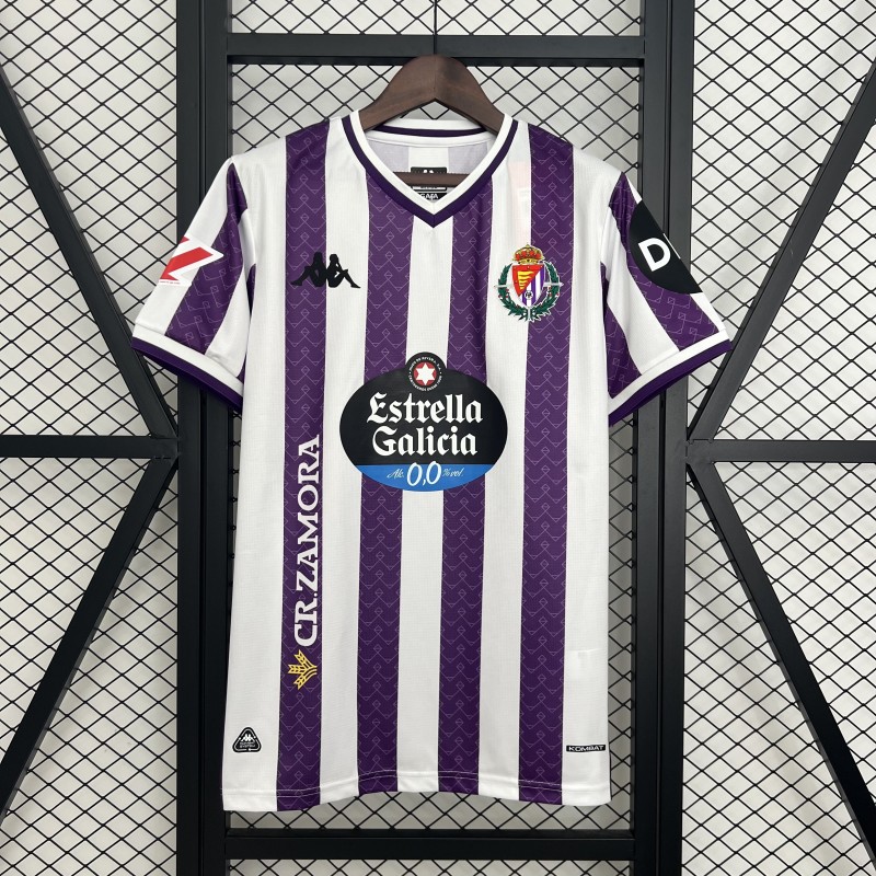 2025-26 Mens  Valladolid  home Purple White soccer jersey