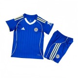 2025-26 Kids Leicester City home blue soccer Jersey