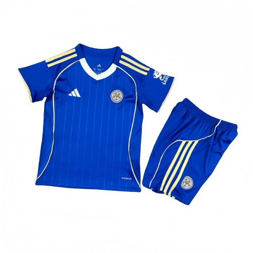 2025-26 Kids Leicester City home blue soccer Jersey
