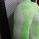 2025-26 Mens Barcelona green Long Sleeve Player version  soccer jersey