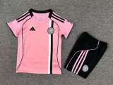 2025-26 Kids  Leicester City Third away pink soccer Jersey
