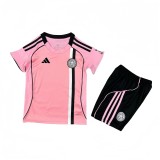 2025-26 Kids  Leicester City Third away pink soccer Jersey