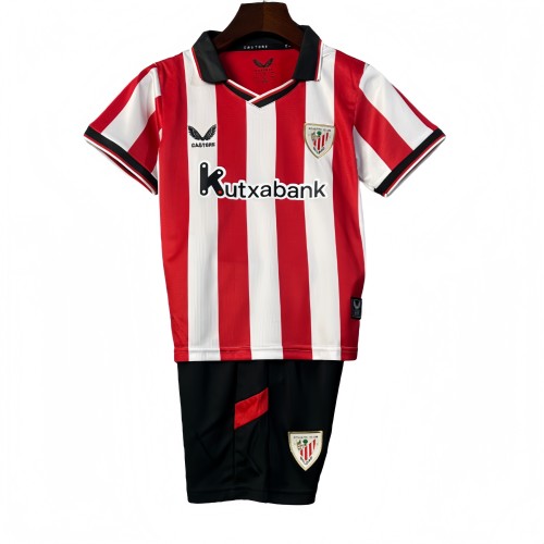 2025-26 Kids  Athletic Bilbao home soccer Jersey