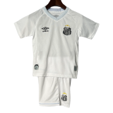 2025/26 KIDS  Santos home   white soccer jersey