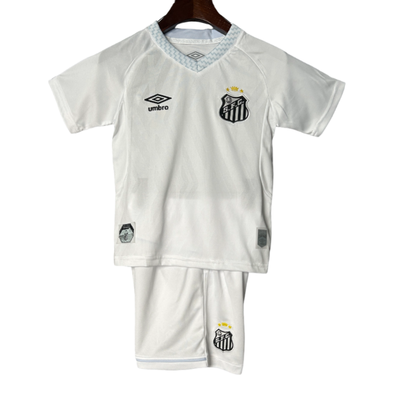2025/26 KIDS  Santos home   white soccer jersey