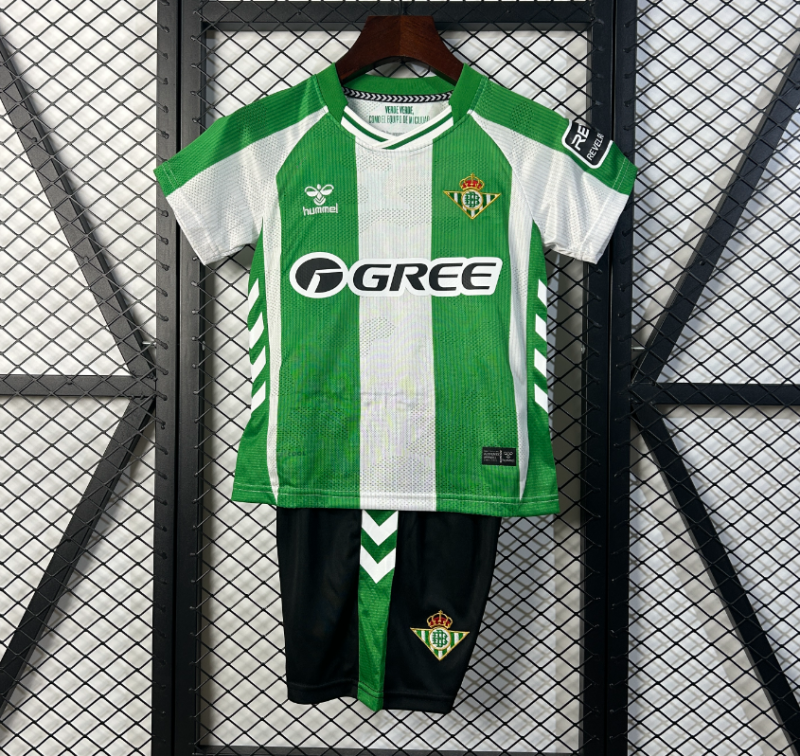 2025/26 Kids  Real Betis  home soccer  jersey
