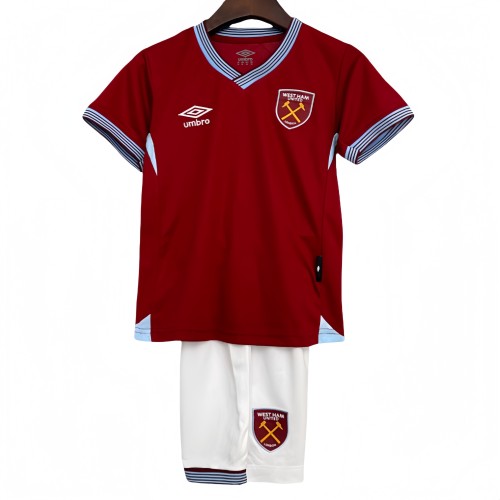 2025-26 Kids West Ham United Home soccer Jersey