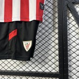 2025-26 Kids  Athletic Bilbao home soccer Jersey