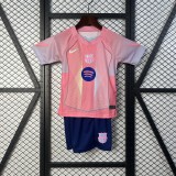 2025-26 Kids Barcelona pink soccer jersey