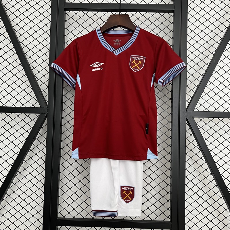 2025-26 Kids West Ham United Home soccer Jersey