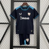 2025-26 Kids  Athletic Bilbao away blue  soccer Jersey