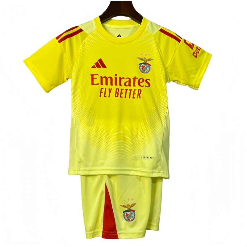 2025-26 KIDS Benfica goalkeeper yellow  soccer Jersey