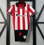 2025-26 Kids  Athletic Bilbao home soccer Jersey