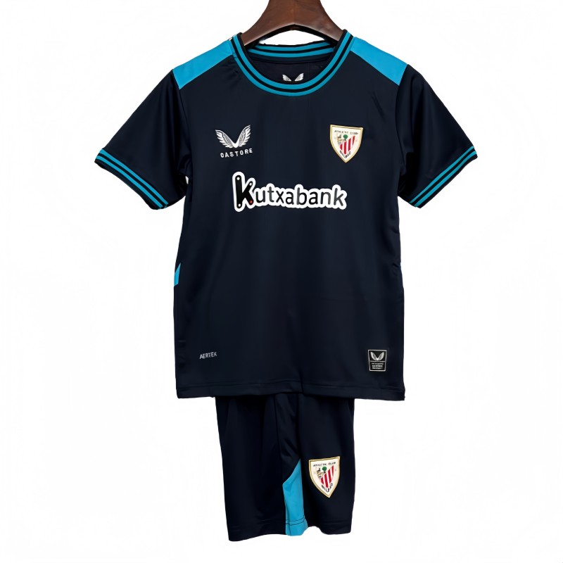 2025-26 Kids  Athletic Bilbao away blue  soccer Jersey