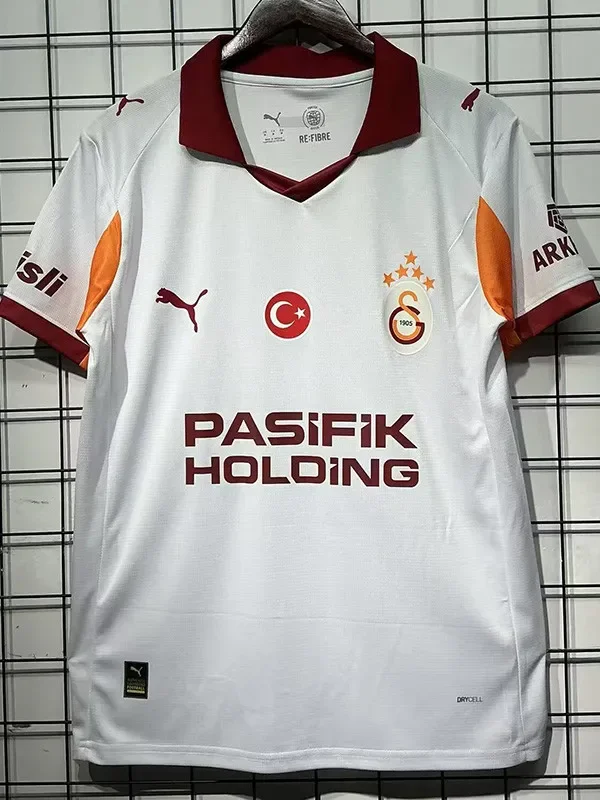 2025-26 Mens Galatasaray Advertisement  white away Soccer Jersey