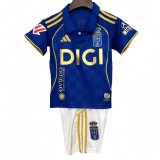 2025-26 Kids Real Oviedo home blue Soccer Jersey