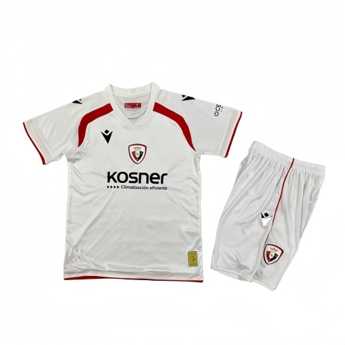 2025-26 KIDS Osasuna Third away white soccer Jersey