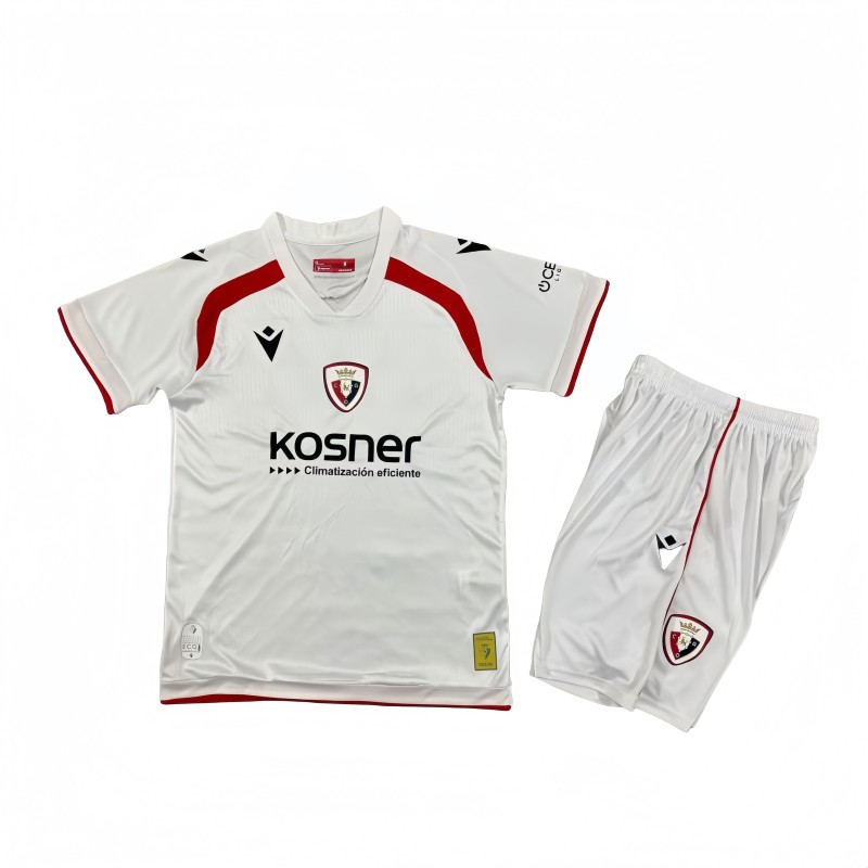 2025-26 KIDS Osasuna Third away white soccer Jersey