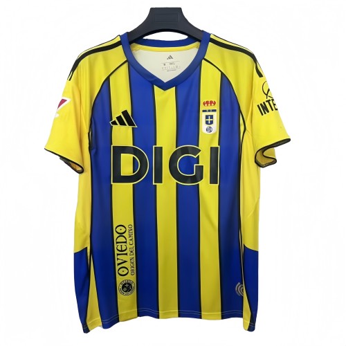 2025-26 Mens  Real Oviedo away yellow Soccer Jersey