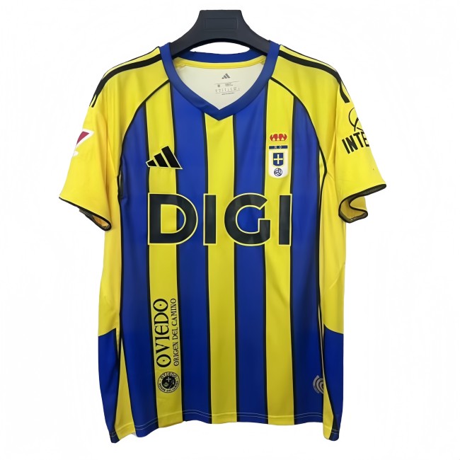 2025-26 Mens  Real Oviedo away yellow Soccer Jersey