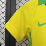 2025-26 KIDS Brazil home yellow soccer jersey