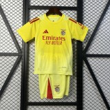 2025-26 KIDS Benfica goalkeeper yellow  soccer Jersey