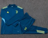 2025-26 Kids Juventus  blue Half Pull  Tracksuit suit (童装)