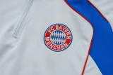 2025-26 Kids Bayern Munich Light gray half pull Tracksuit suit (童装)