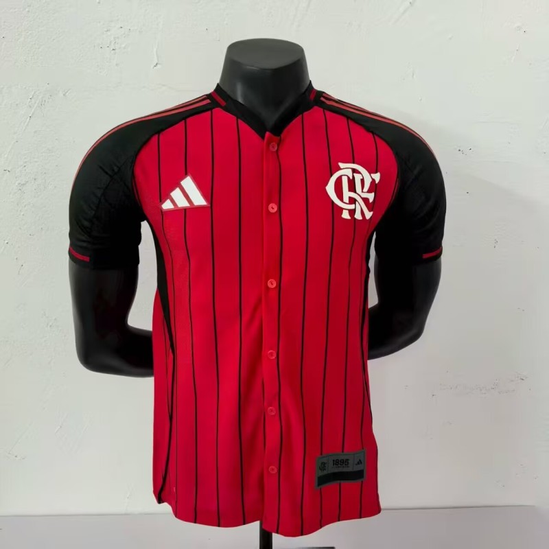 2025-26 Mens Flamengo red Player version baseball uniform Jersey