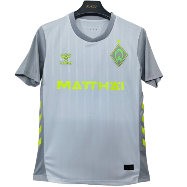 2025/26 Mens Werder Bremen away grey Soccer Jersey
