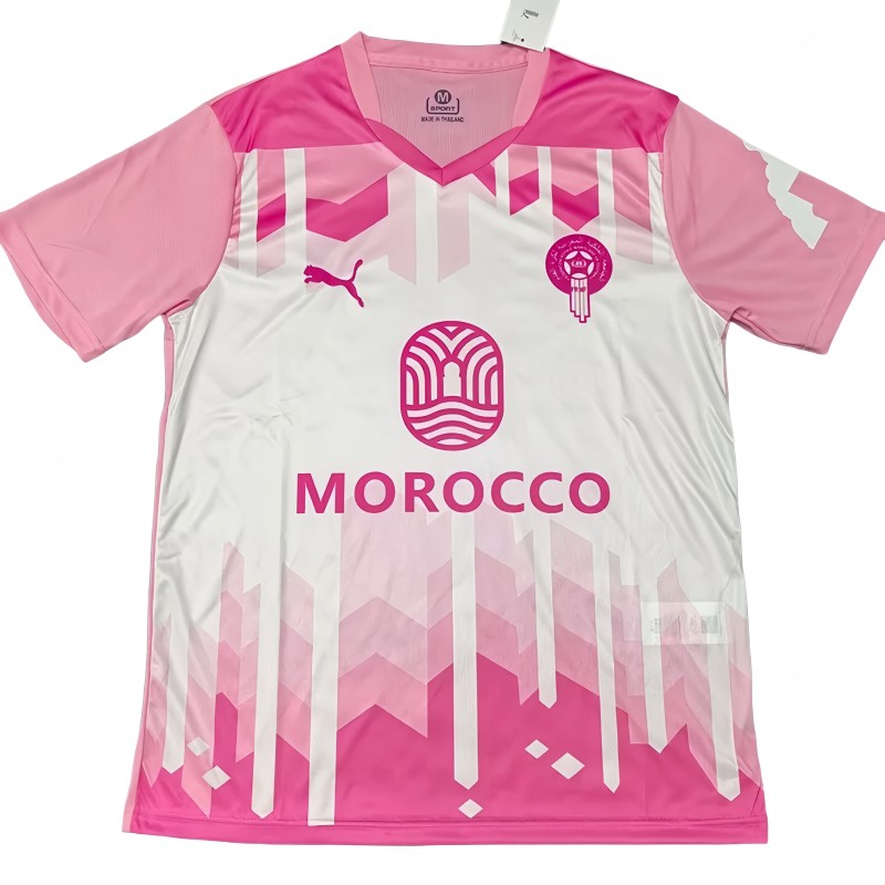 2025-26 Mens Morocco Pink White Special Edition soccer jersey
