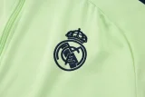 2025-26 Kids Real Madrid Light green  Jacket Tracksuit