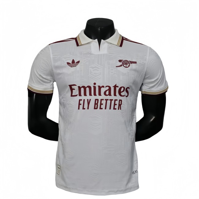 2025/26 Mens Arsenal  Player white  Third away soccer Jersey