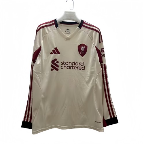 2025-26 Mens LIV away Long Sleeve Soccer Jersey