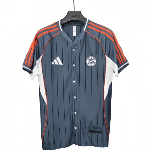 2025-26 Mens Bayern Munich black baseball uniform Jersey