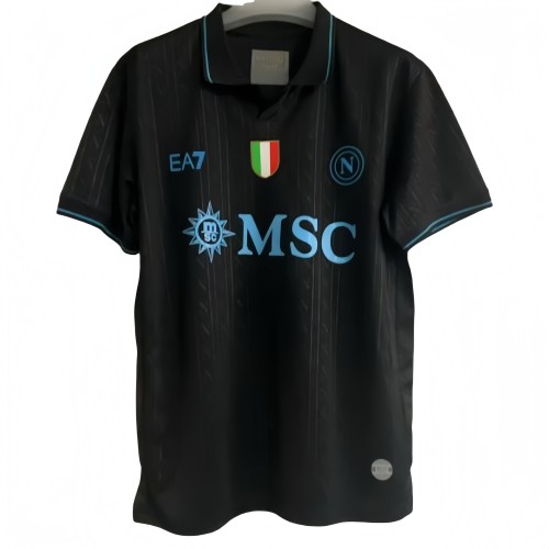 2025/26 Mens Napoli  Third away black soccer jersey