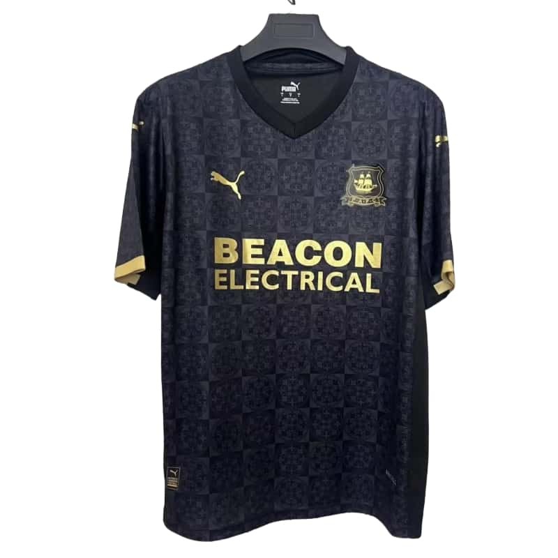 2025-26 Men’s Plymouth F.C away black Soccer Jersey