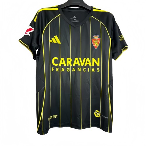 2025-26 Mens Zaragoza away black soccer jersey
