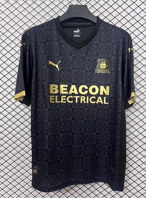 2025-26 Men’s Plymouth F.C away black Soccer Jersey