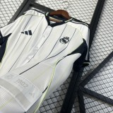 2025-26 Mens Real Madrid white baseball uniform  soccer jersey