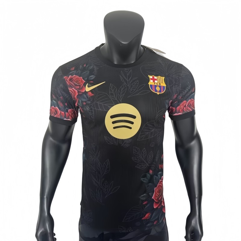 2025-26 Mens Barcelona Special Edition black Player version soccer Jersey