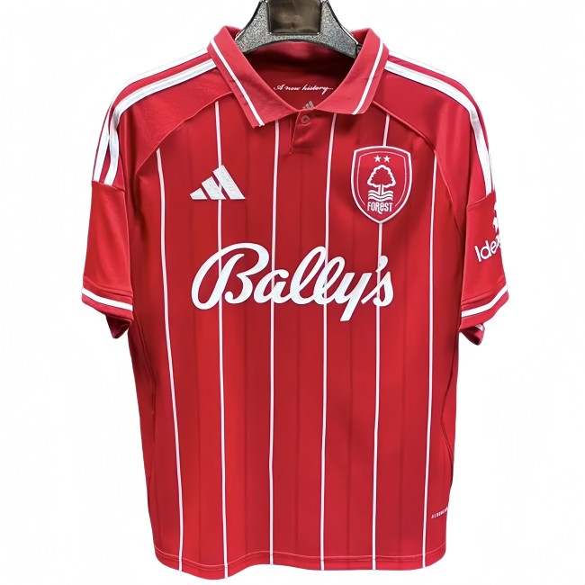 2025-26 Mens Nottingham Forest home red soccer Jersey