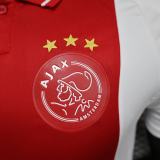 2025-26 Mens Ajax  home Red and white Player version soccer Jersey
