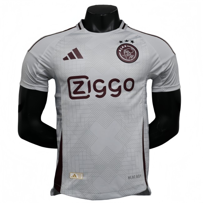 2025-26 Mens Ajax third away white Player version soccer Jersey