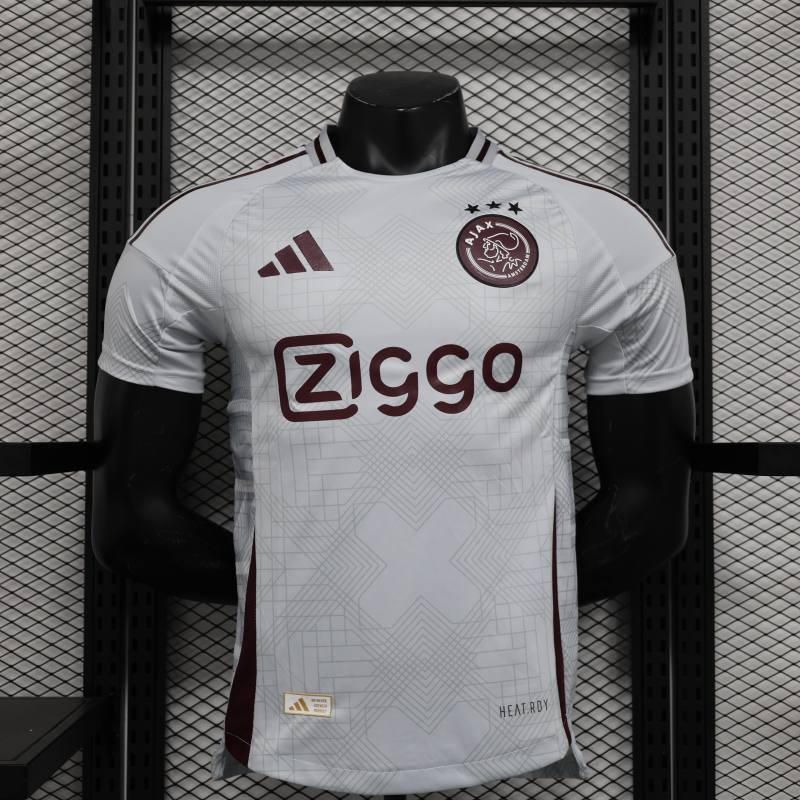 2025-26 Mens Ajax third away white Player version soccer Jersey