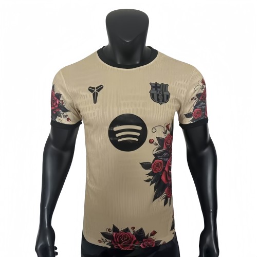 2025-26 Mens Barcelona Special Edition yellow  Player version soccer Jersey