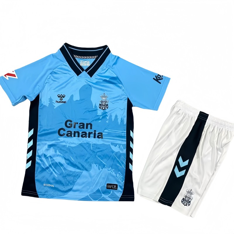 2025-26 KIDS Las Palmas away blue soccer jersey